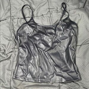 SHEIN Silver Fitted Sleeveless Camisole